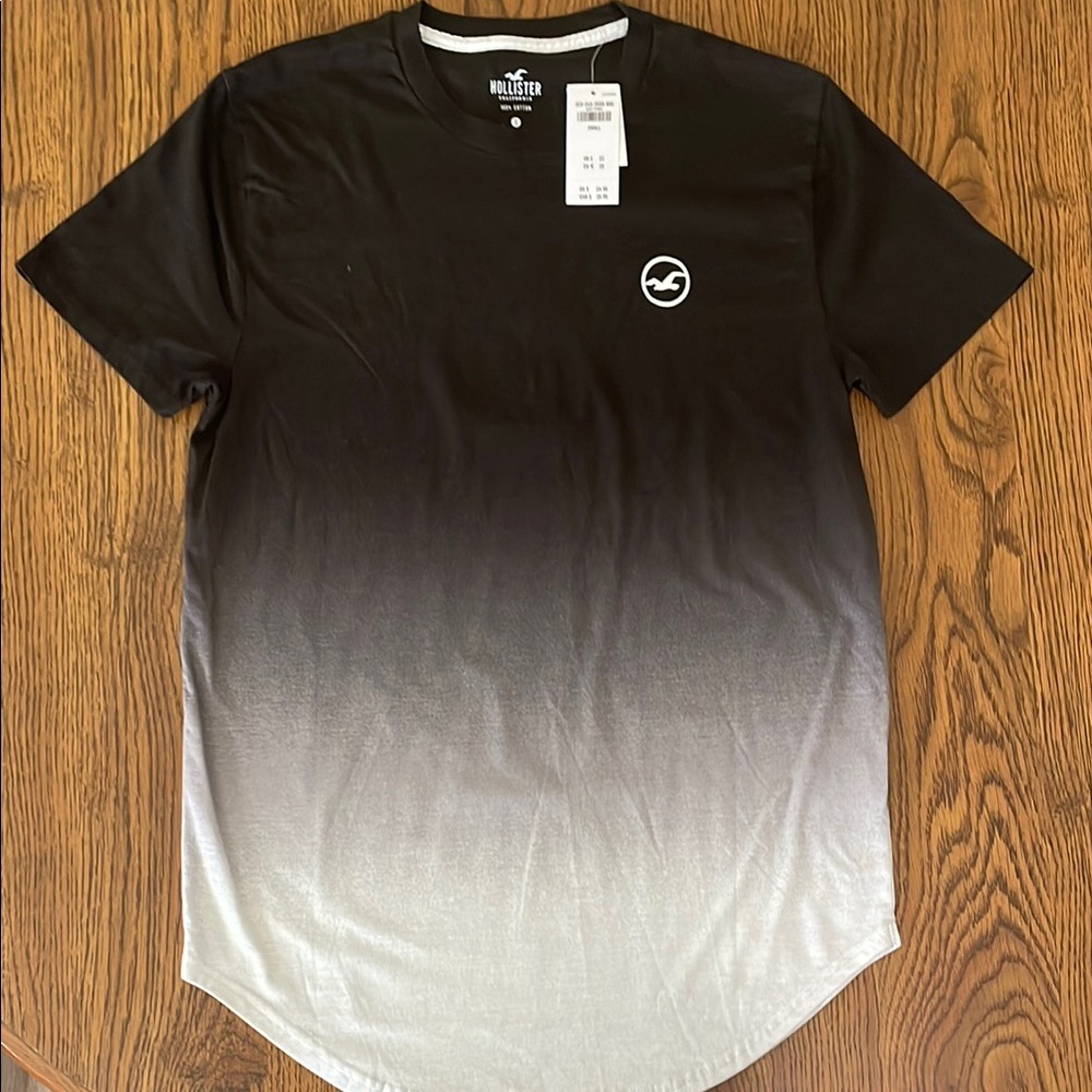 Hollister Black and Gray Men's Shirt